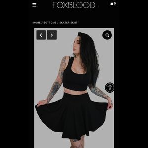 Foxblood skater skirt. 2x